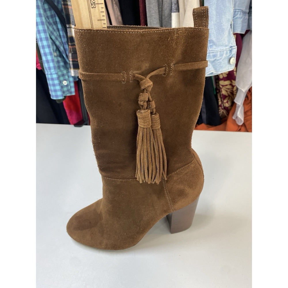 Vince Camuto Fermel Womens Suede Tassel Boots Size 9 M Western Hippie Boho Fest